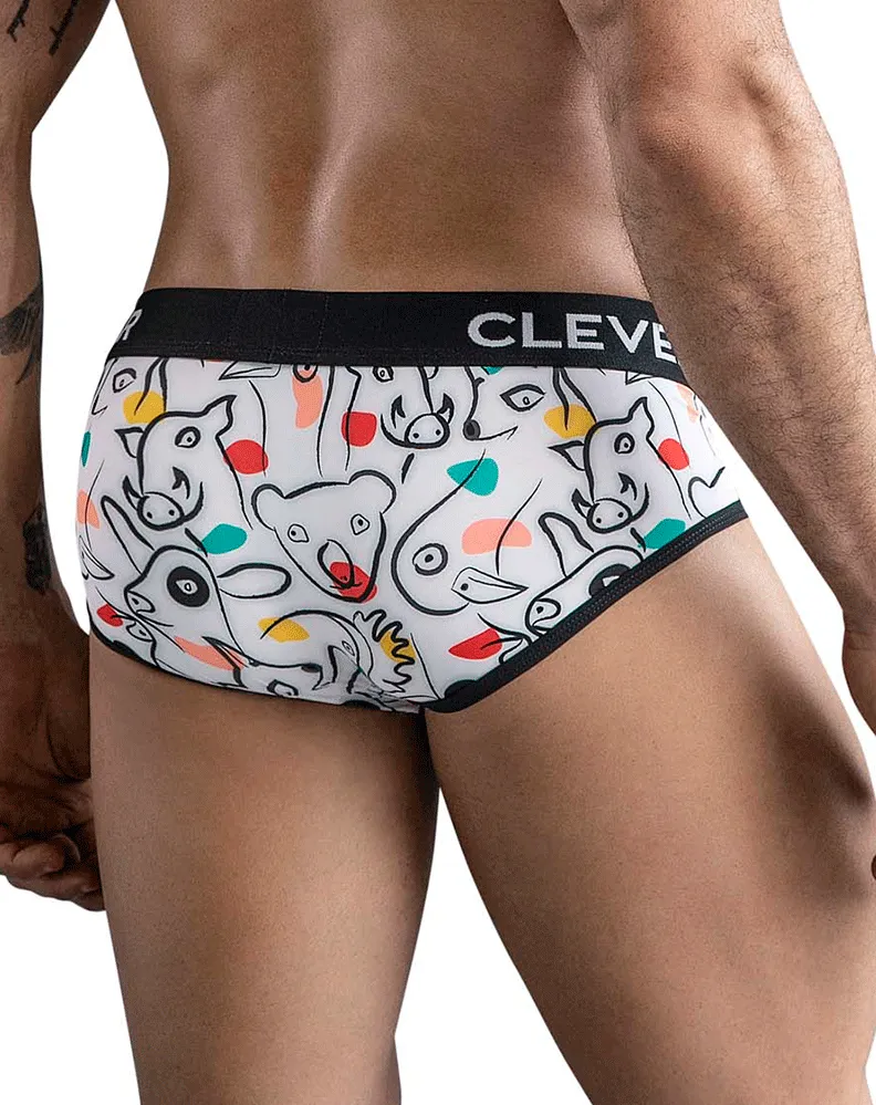 Clothing_Clever_Mens Underwear Clever 1726 Grange Briefs White