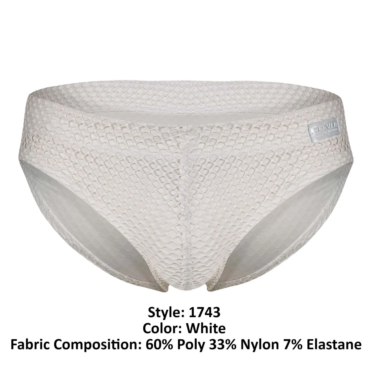 Clothing_Clever_Mens Underwear Clever 1743 Island Swim Briefs Color White