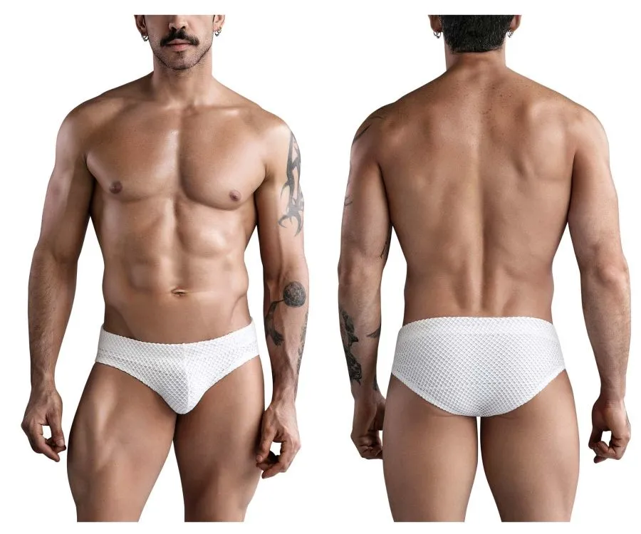 Clothing_Clever_Mens Underwear Clever 1743 Island Swim Briefs Color White