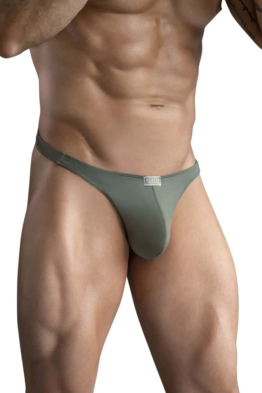 Clothing_Clever_Mens Underwear Clever 1745 Optimo Thongs Color Green