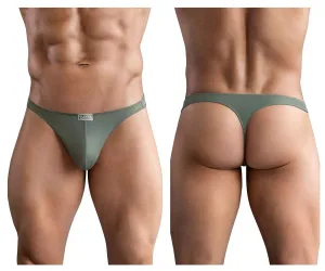 Clothing_Clever_Mens Underwear Clever 1745 Optimo Thongs Color Green