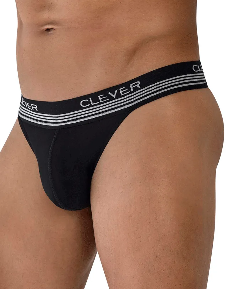 Clothing_Clever_Mens Underwear Clever 1748 Emotion Thongs Black