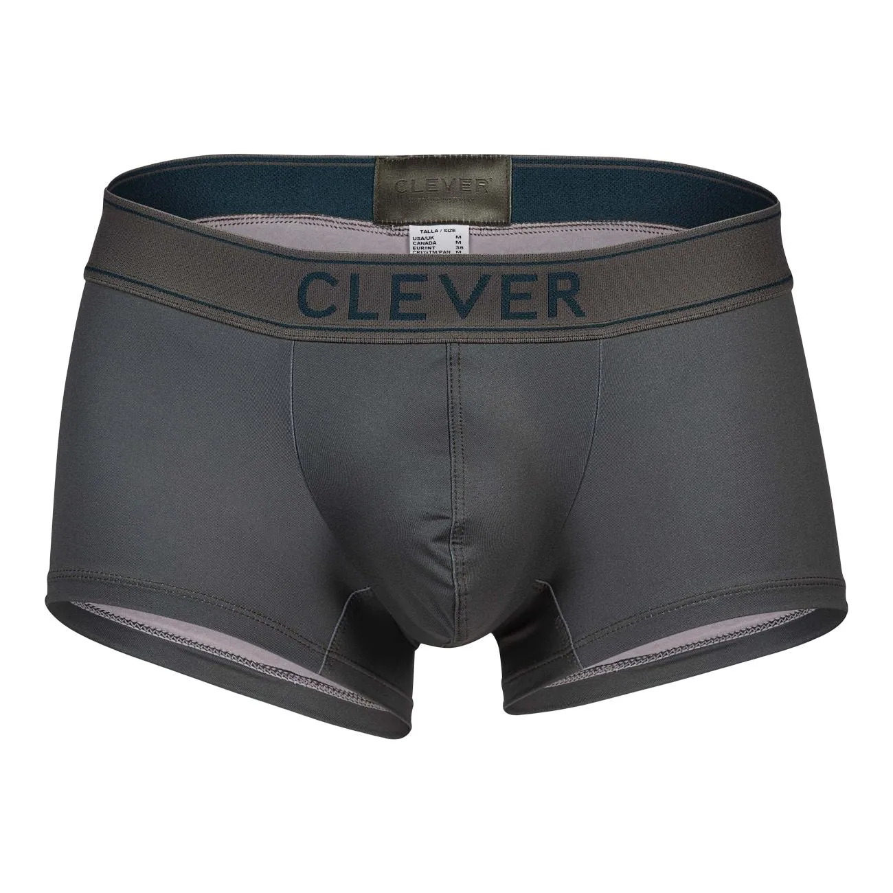 Clothing_Clever_Mens Underwear Clever 1751 Craftiness Trunks Color Green