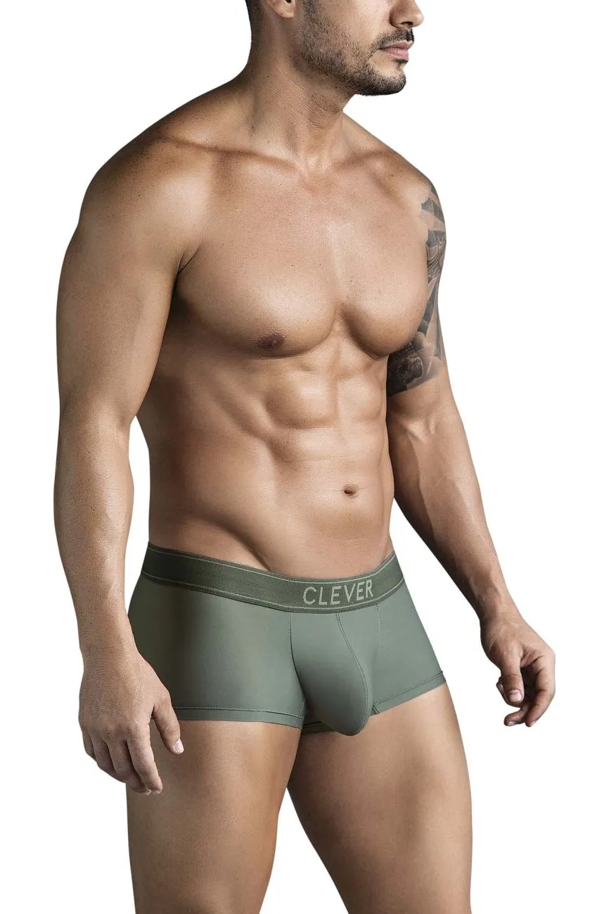 Clothing_Clever_Mens Underwear Clever 1751 Craftiness Trunks Color Green