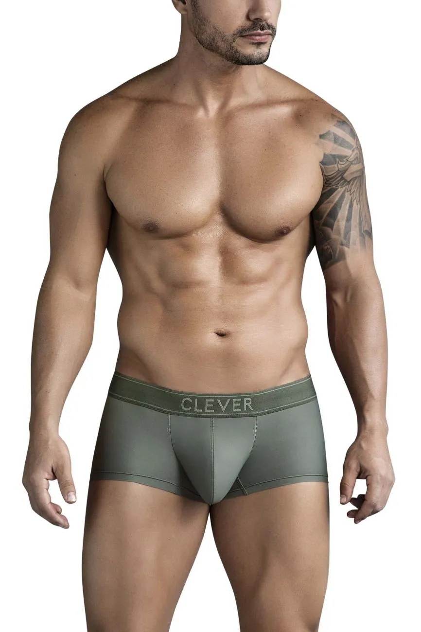 Clothing_Clever_Mens Underwear Clever 1751 Craftiness Trunks Color Green