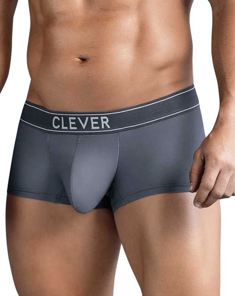Clothing_Clever_Mens Underwear Clever 1751 Craftiness Trunks Dark Gray