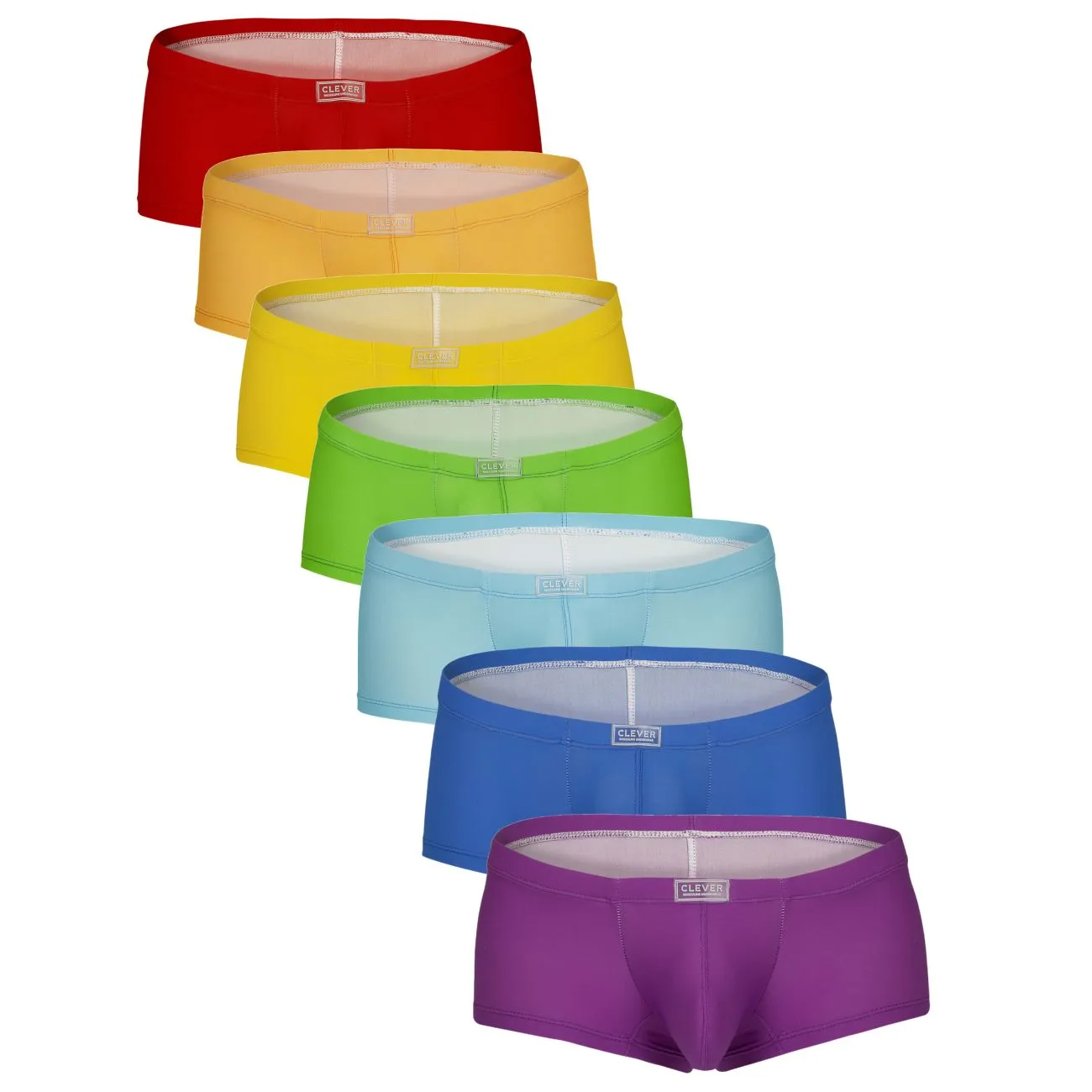 Clothing_Clever_Mens Underwear Clever 229946 7PK Pride Trunks Color Multi-colored