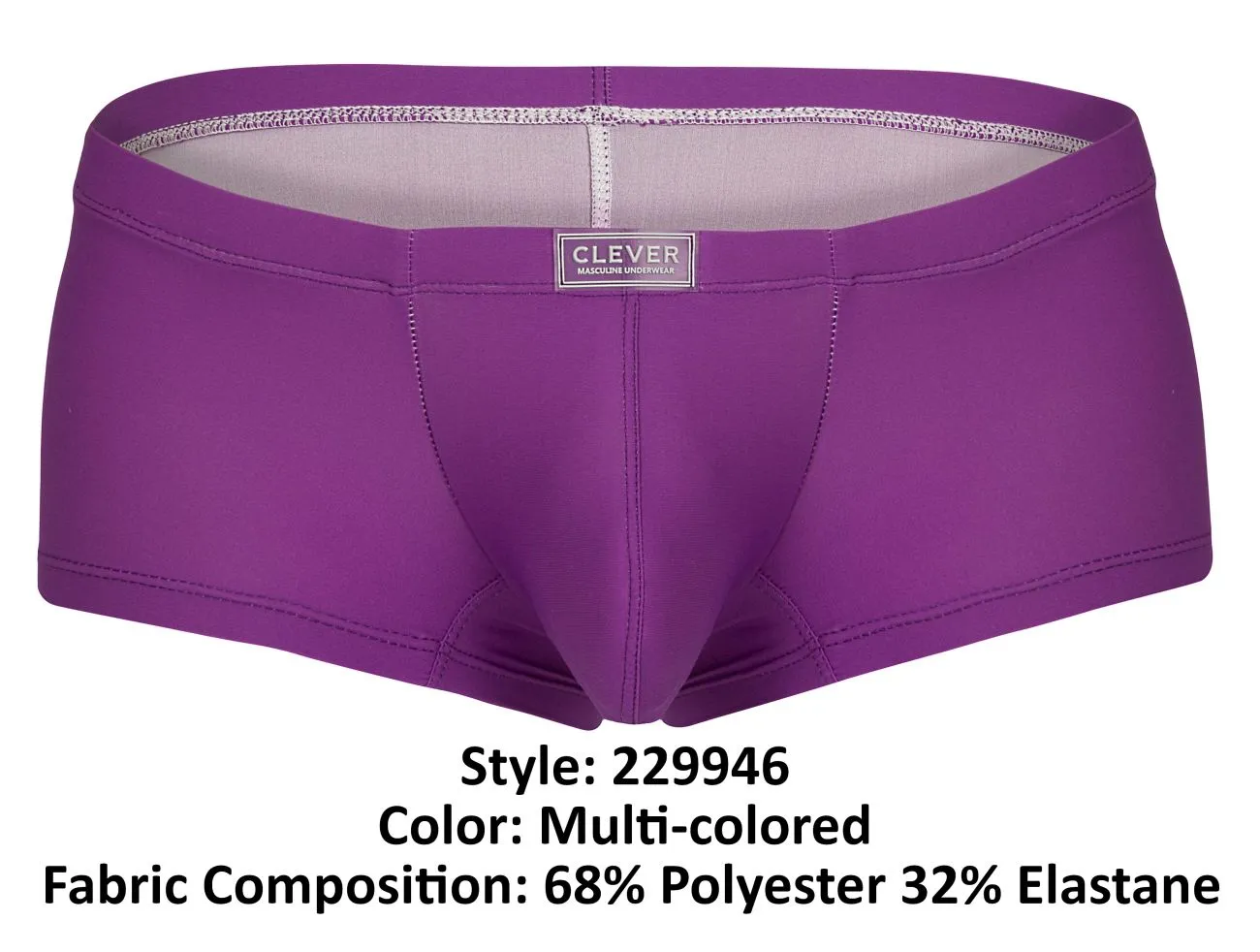 Clothing_Clever_Mens Underwear Clever 229946 7PK Pride Trunks Color Multi-colored