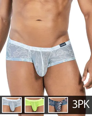 Clothing_Clever_Mens Underwear Clever 229948 3-Pack Australian Latin Trunks Gray-green-blue