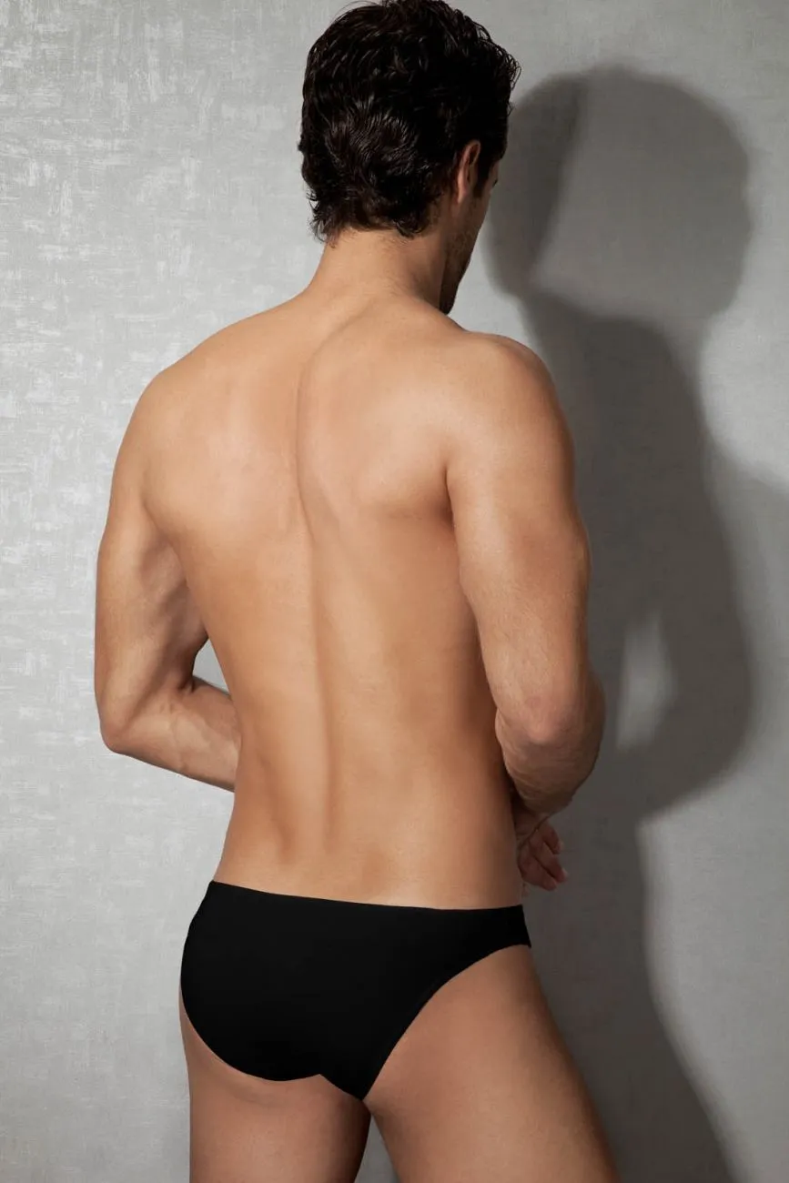 Clothing_Doreanse_Mens Underwear Doreanse 1281-BLK Hang-loose Bikini Brief Color Black