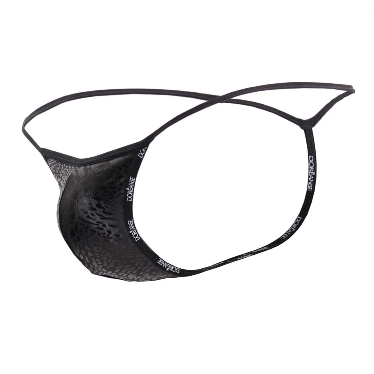 Clothing_Doreanse_Mens Underwear Doreanse 1326-PAN Flashy G-String Color Black Panther