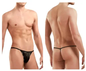 Clothing_Doreanse_Mens Underwear Doreanse 1326-PAN Flashy G-String Color Black Panther