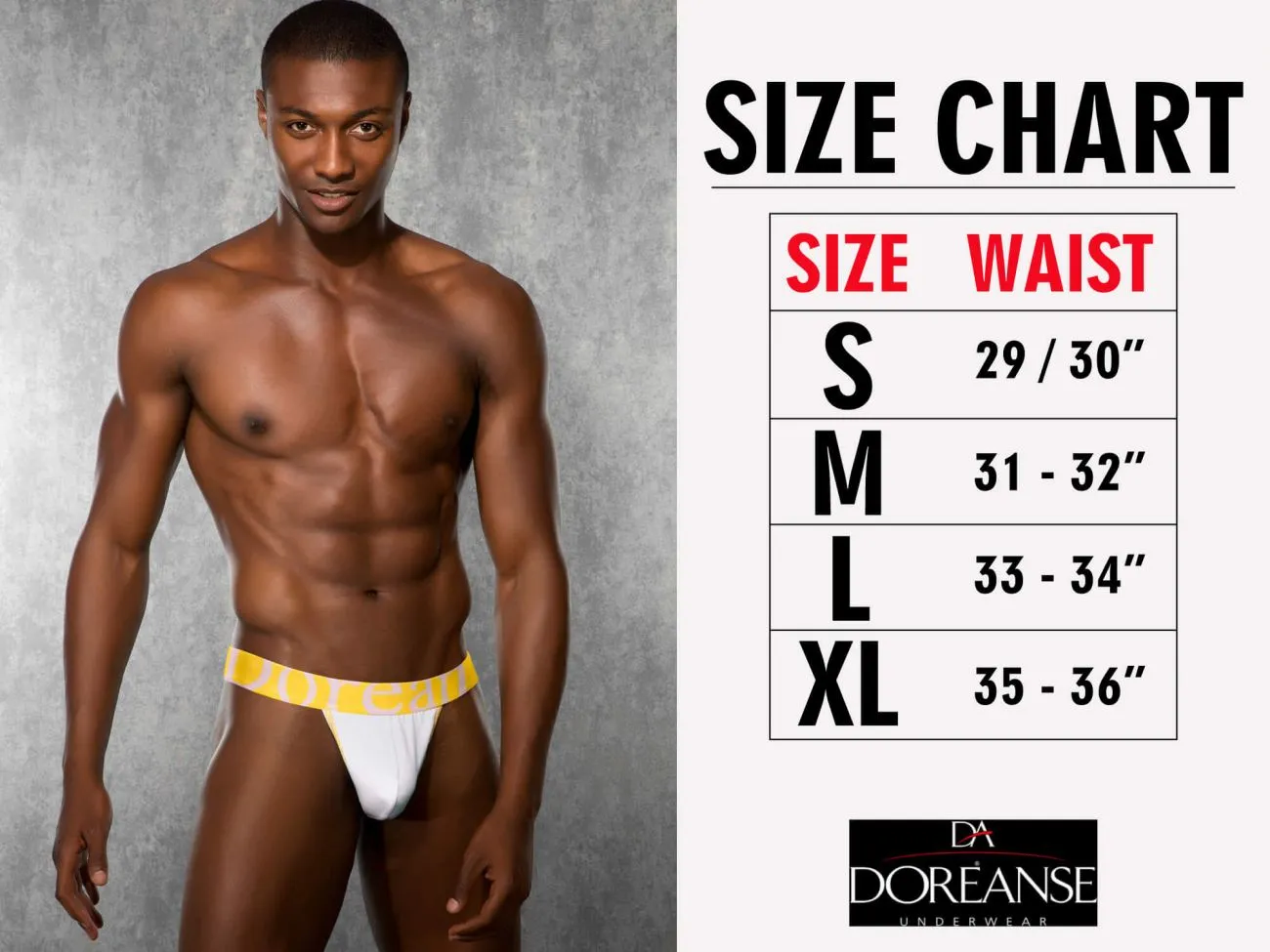 Clothing_Doreanse_Mens Underwear Doreanse 1332-WHT Loop Thong Color White