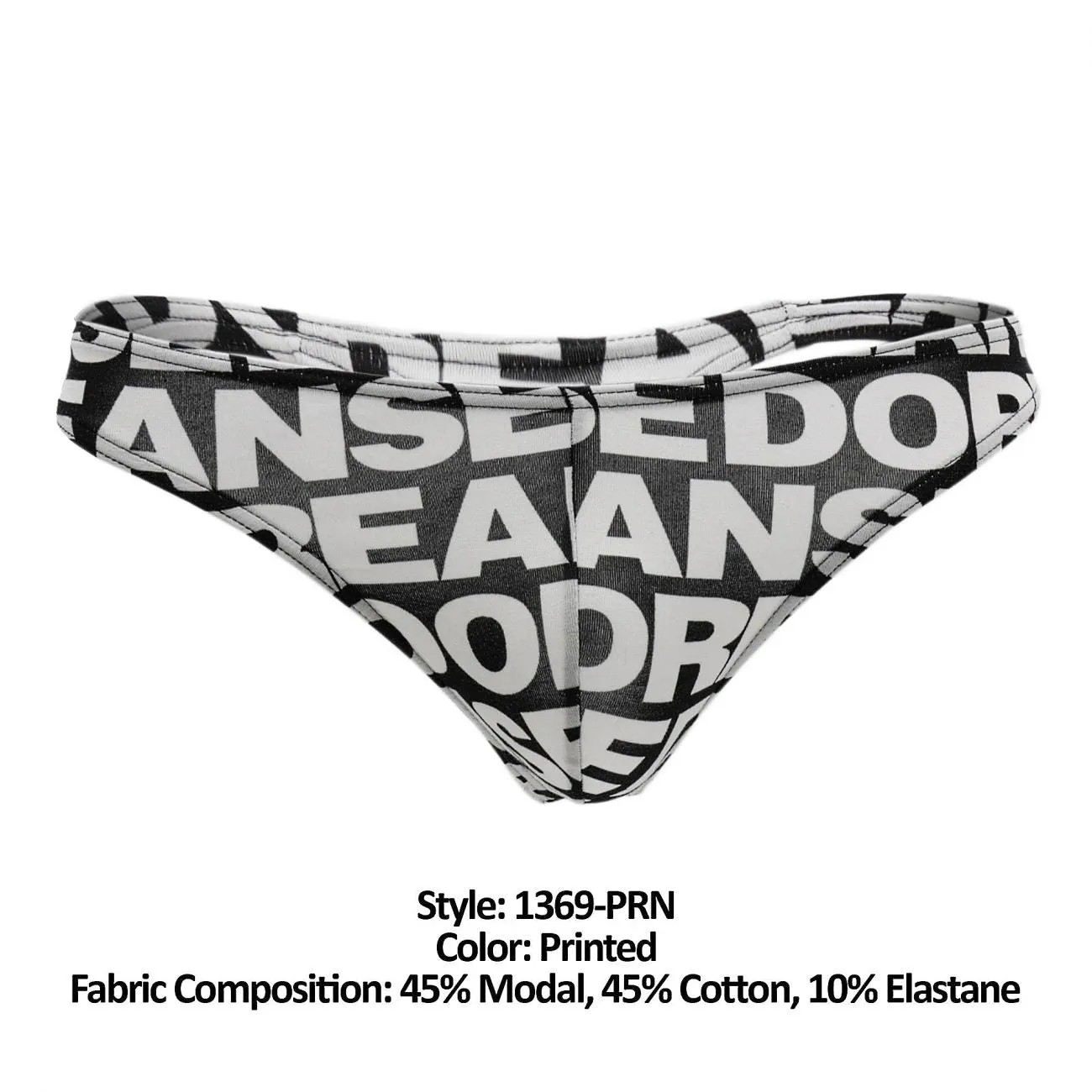 Clothing_Doreanse_Mens Underwear Doreanse 1369-PRN Big Logo Thong Color Printed