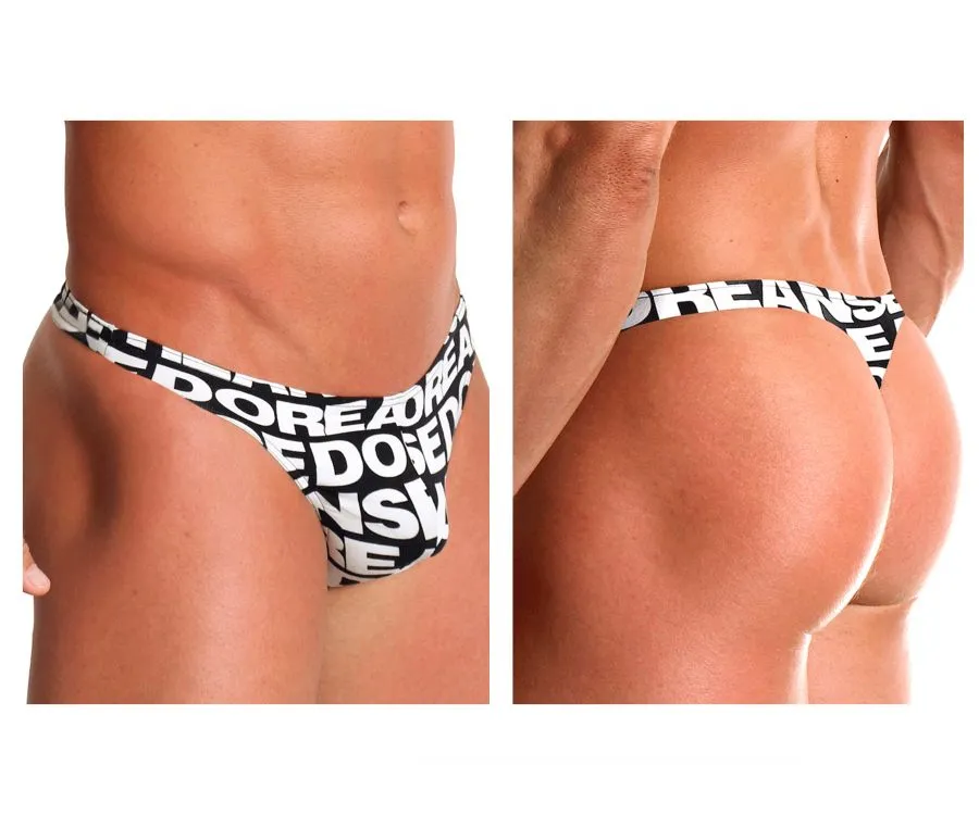 Clothing_Doreanse_Mens Underwear Doreanse 1369-PRN Big Logo Thong Color Printed