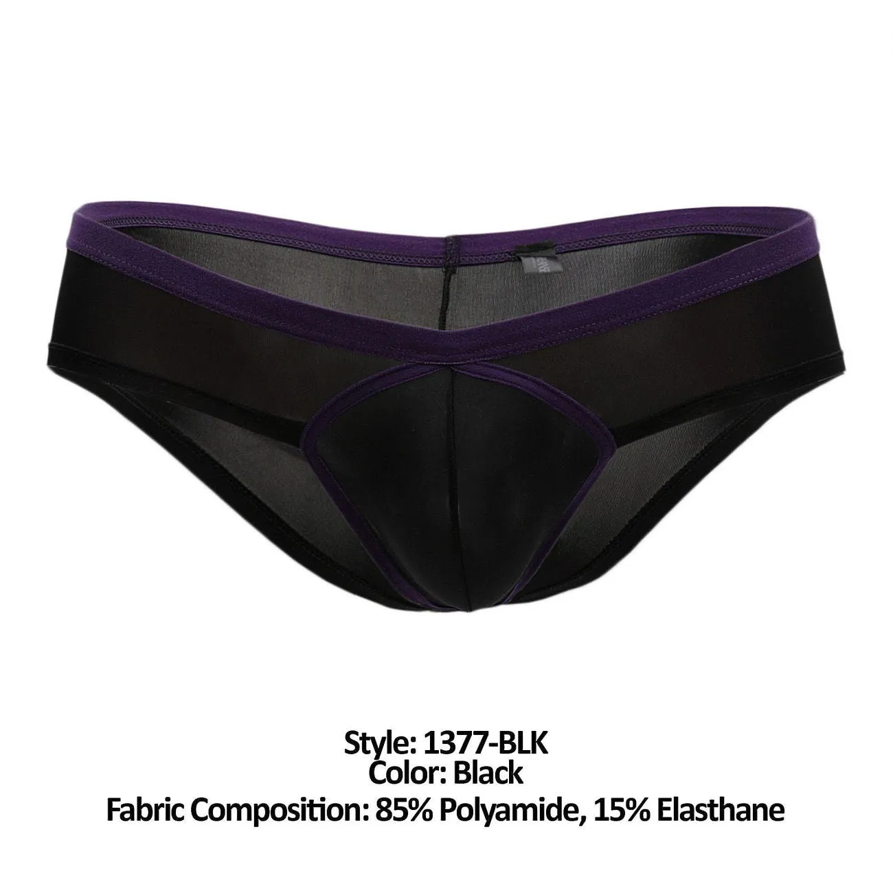 Clothing_Doreanse_Mens Underwear Doreanse 1377-BLK Boost Cheeky Brief Color Black