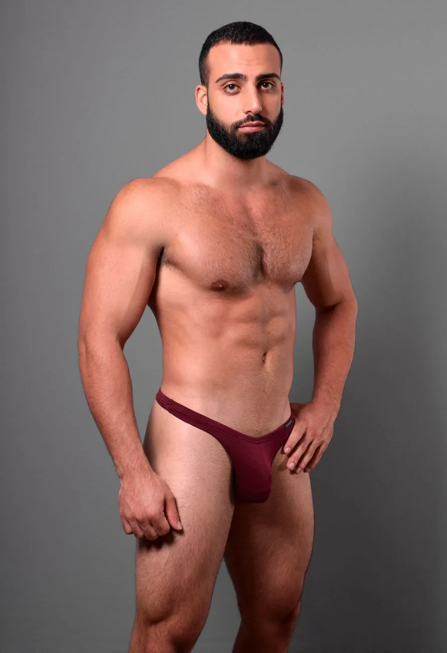 Clothing_Doreanse_Mens Underwear Doreanse 1392-BRD Euro Thong Color Bordeaux