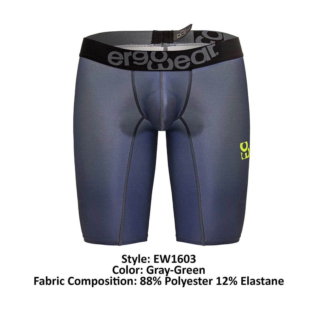 Clothing_Ergowear_Mens Underwear ErgoWear EW1603 MAX SE Athletic Shorts Color Gray-Green