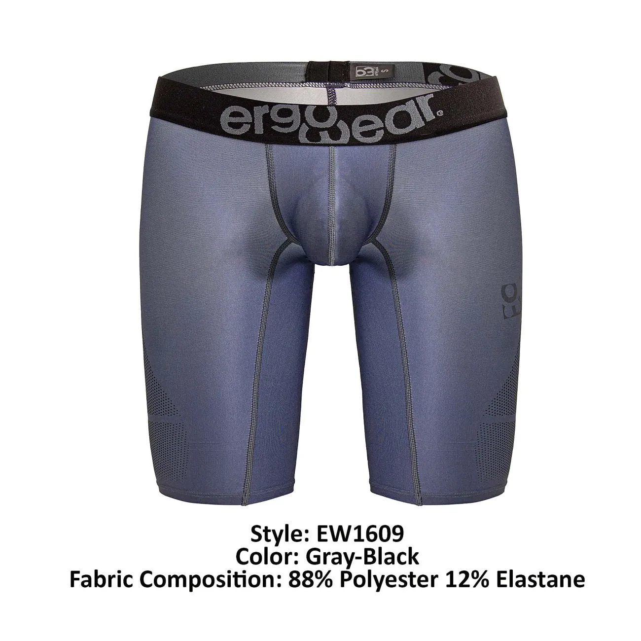 Clothing_Ergowear_Mens Underwear ErgoWear EW1609 MAX SE Athletic Shorts Color Gray-Black