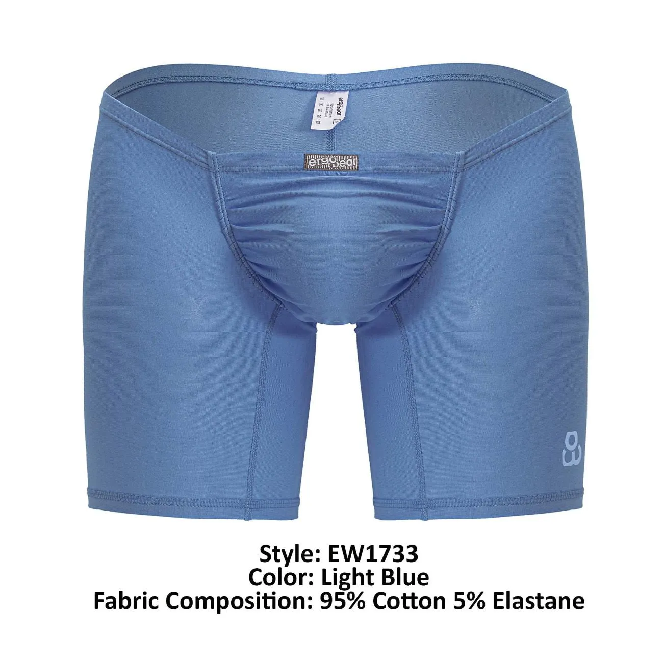 Clothing_Ergowear_Mens Underwear ErgoWear EW1733 FEEL GR8 Cotton Boxer Briefs Color Light Blue