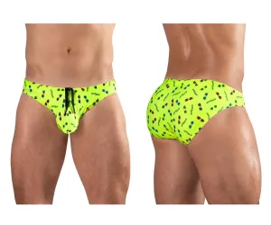 Clothing_Ergowear_Mens Underwear ErgoWear EW1765 X4D SW Swim Briefs Color Bright Yellow
