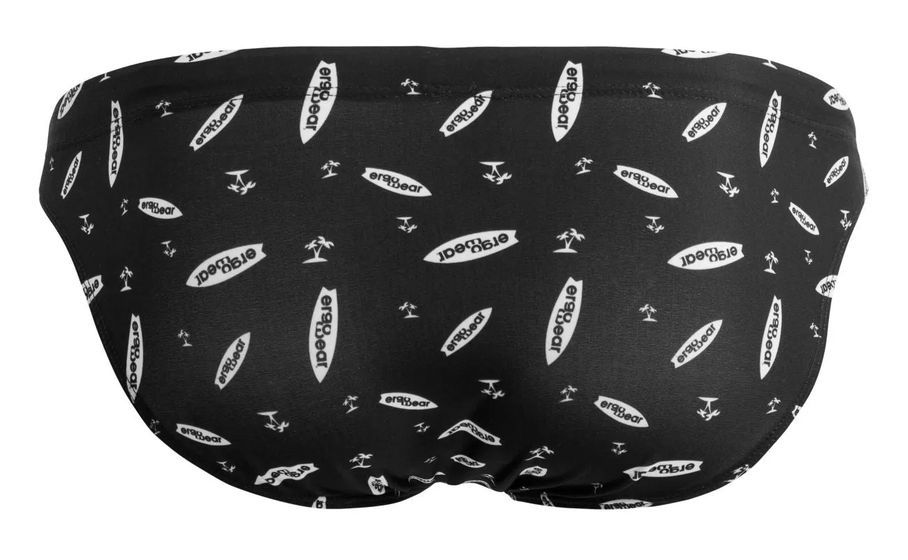 Clothing_Ergowear_Mens Underwear ErgoWear EW1766 X4D SW Swim Briefs Color Black-White
