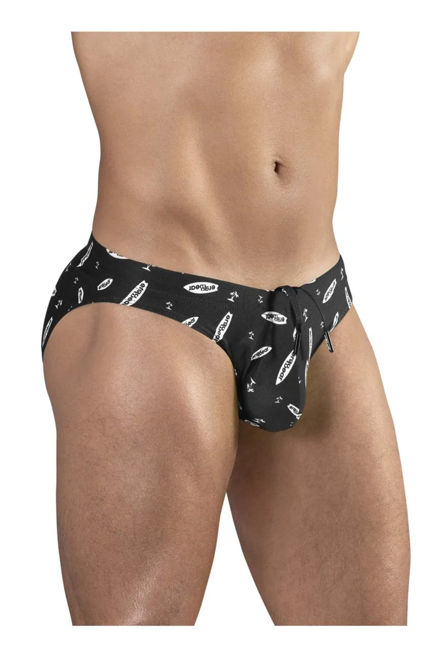Clothing_Ergowear_Mens Underwear ErgoWear EW1766 X4D SW Swim Briefs Color Black-White