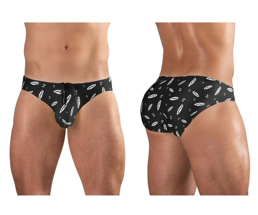 Clothing_Ergowear_Mens Underwear ErgoWear EW1766 X4D SW Swim Briefs Color Black-White