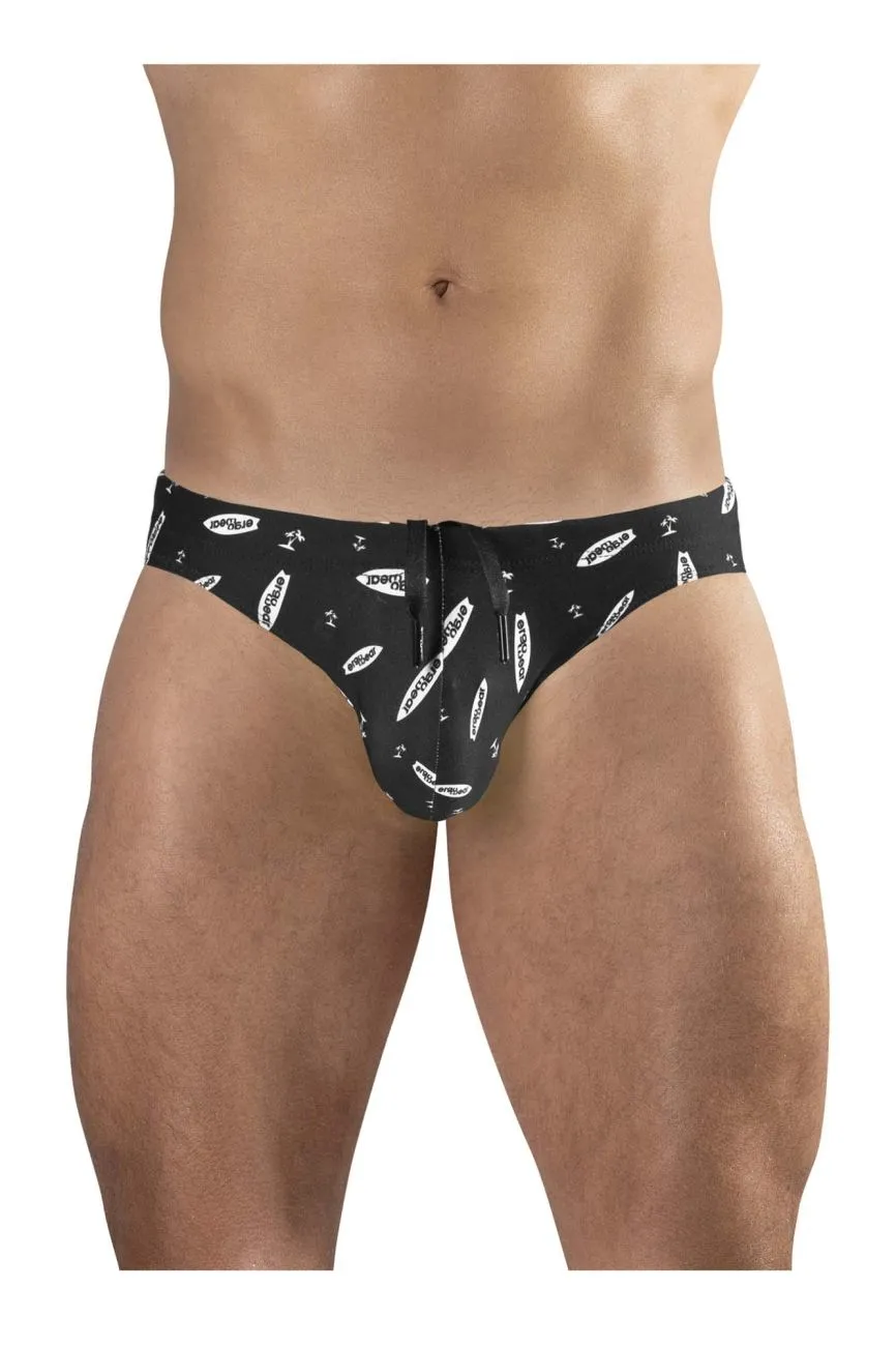 Clothing_Ergowear_Mens Underwear ErgoWear EW1766 X4D SW Swim Briefs Color Black-White