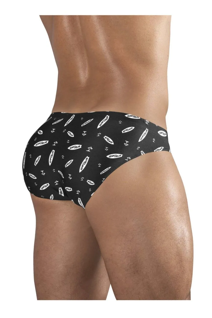 Clothing_Ergowear_Mens Underwear ErgoWear EW1766 X4D SW Swim Briefs Color Black-White