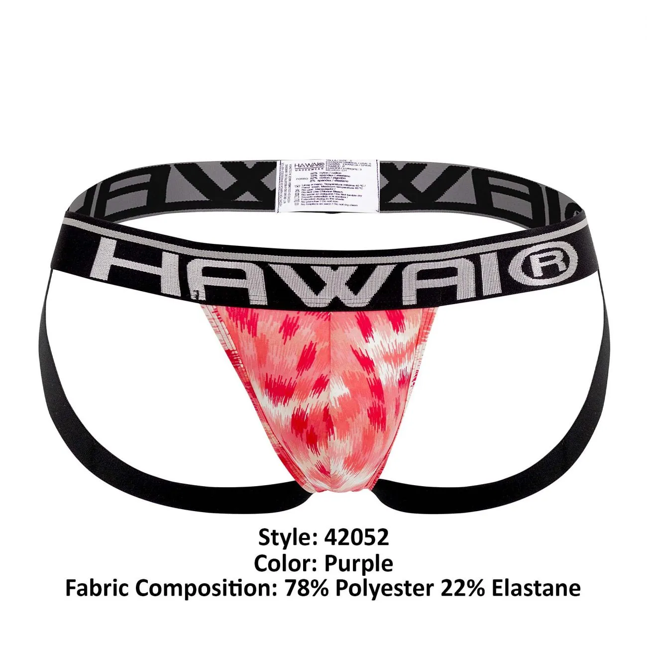 Clothing_Hawair_Mens Underwear HAWAI 42052 Spots Athletic Jockstrap Color Red
