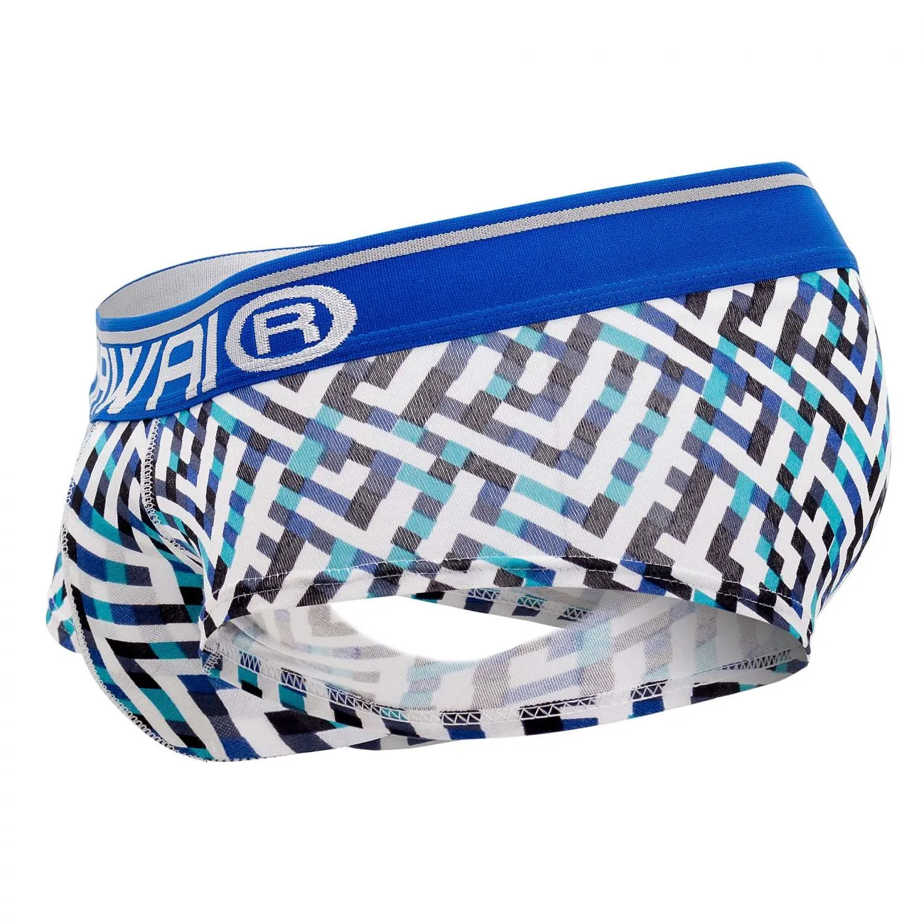 Clothing_Hawair_Mens Underwear HAWAI 42135 Geometric Mini Trunks Color Royal Blue