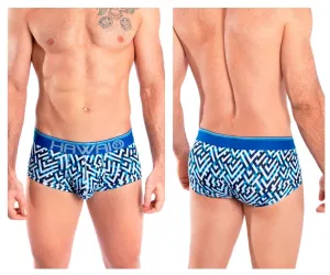 Clothing_Hawair_Mens Underwear HAWAI 42135 Geometric Mini Trunks Color Royal Blue