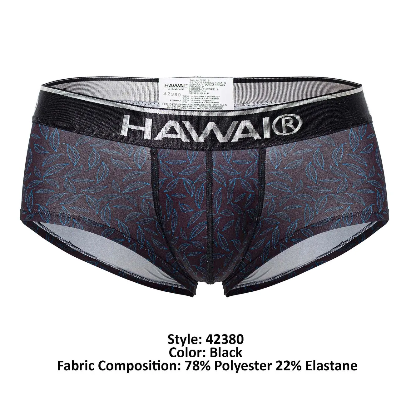 Clothing_Hawair_Mens Underwear HAWAI 42380 Printed Briefs Color Black