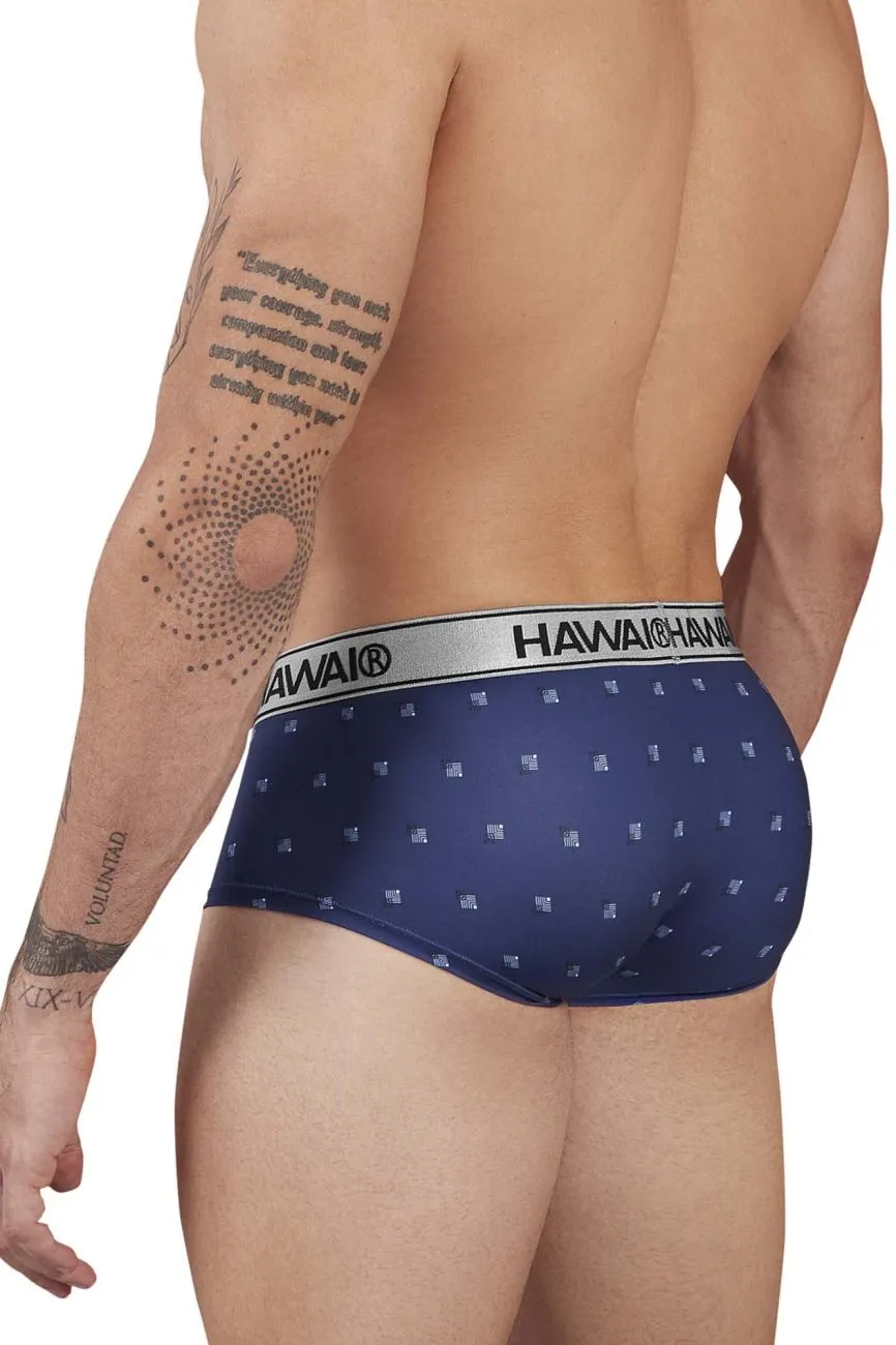 Clothing_Hawair_Mens Underwear HAWAIR 42480 Printed Microfiber Briefs Color Blue
