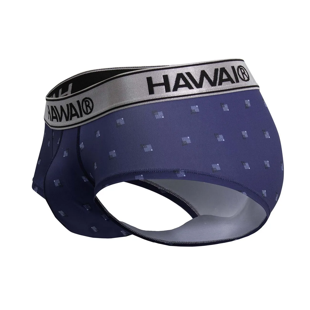 Clothing_Hawair_Mens Underwear HAWAIR 42480 Printed Microfiber Briefs Color Blue