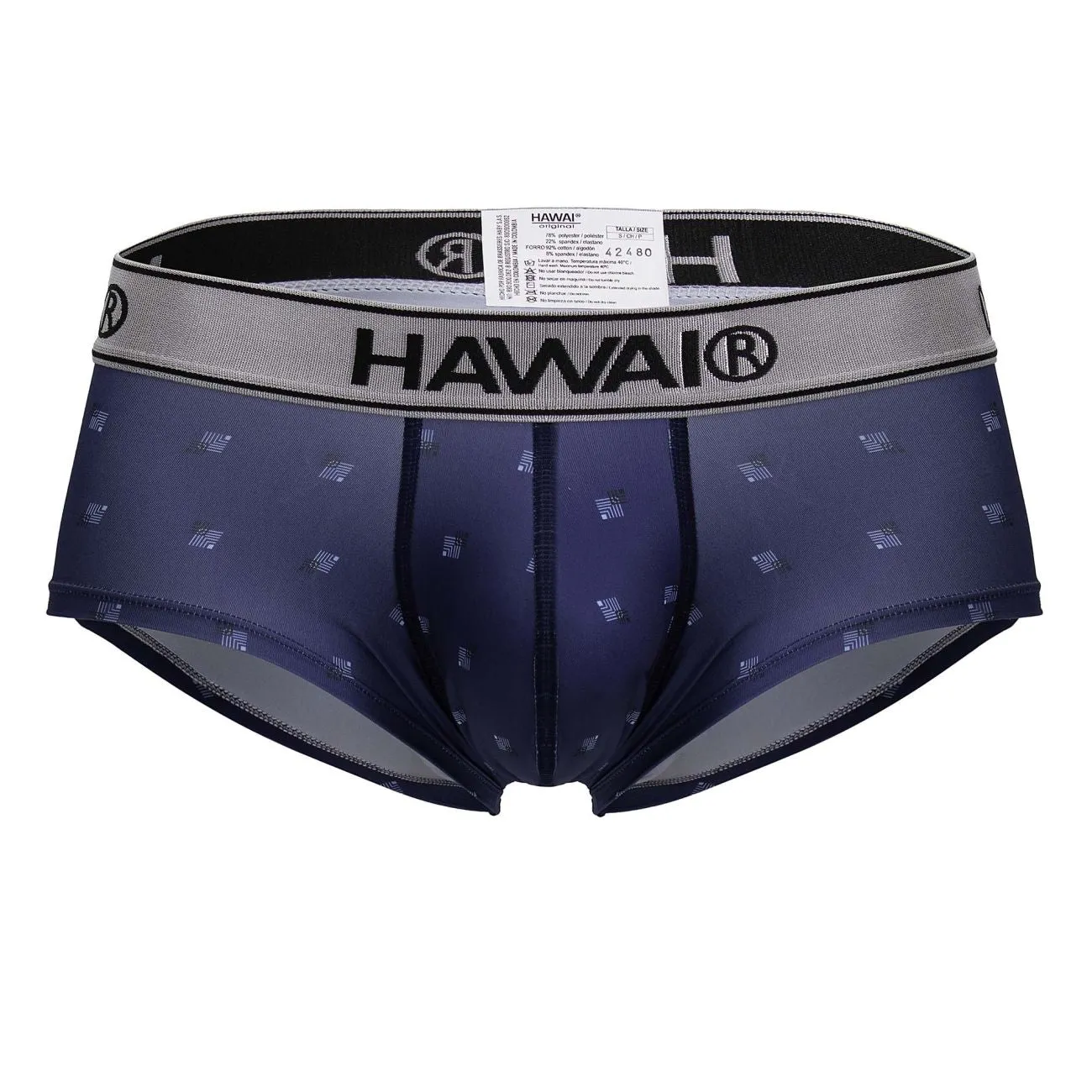 Clothing_Hawair_Mens Underwear HAWAIR 42480 Printed Microfiber Briefs Color Blue