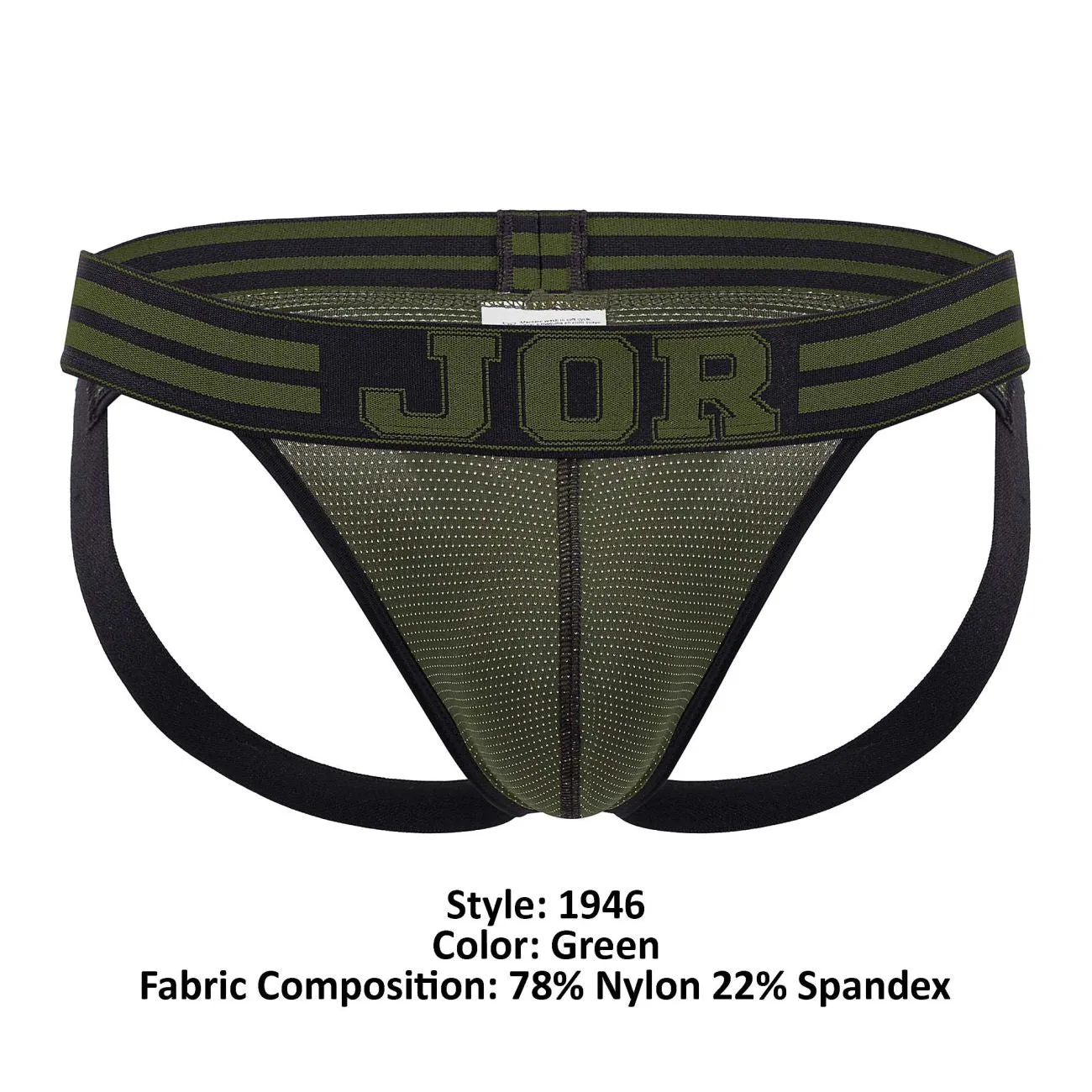 Clothing_Jor_Mens Underwear JOR 1946 College Jockstrap Color Green
