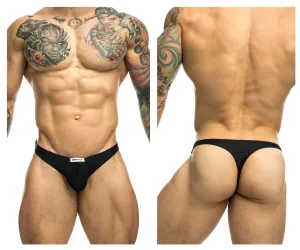 Clothing_Justin   Simon_Mens Underwear JUSTIN SIMON XSJ03 Classic Thongs Color Black