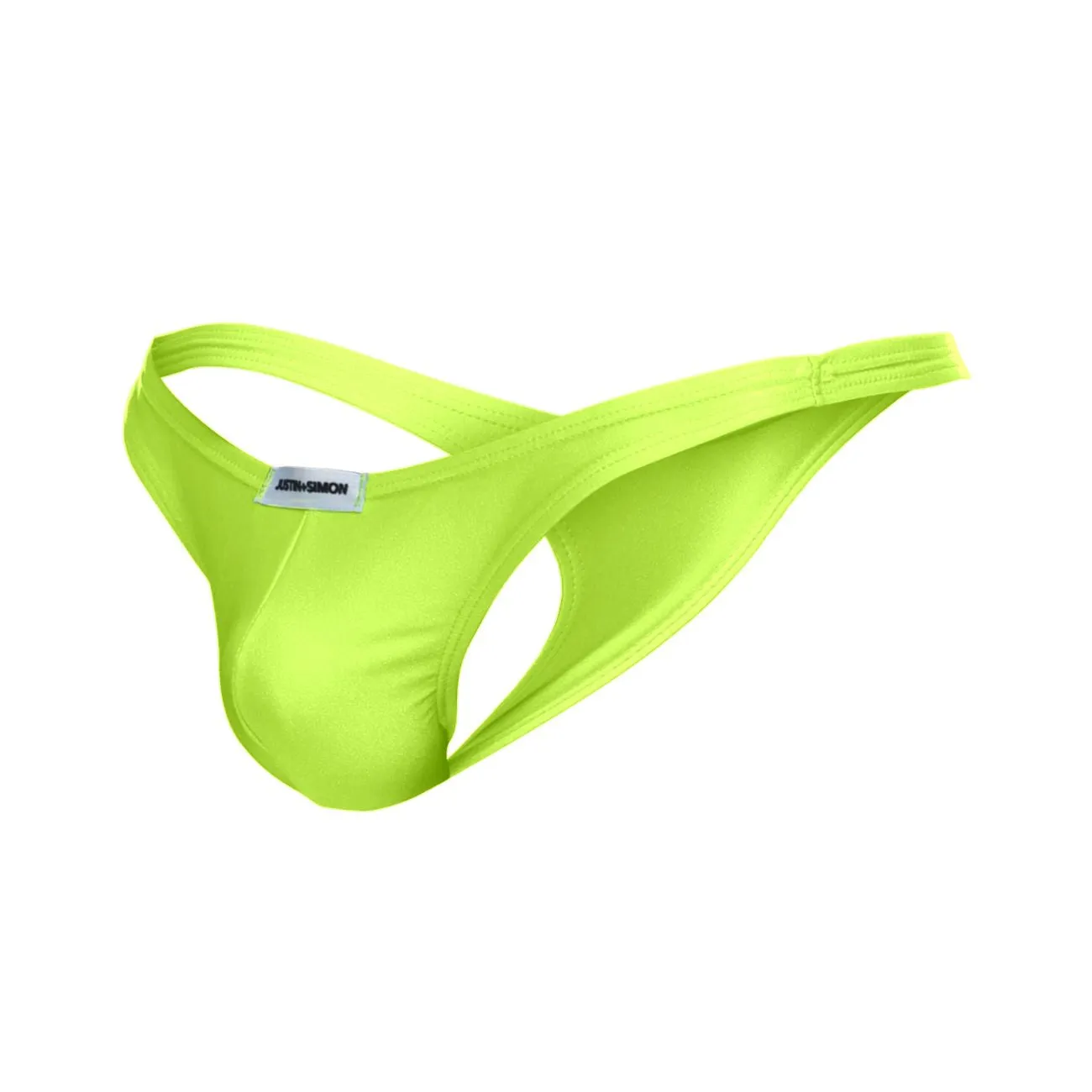 Clothing_Justin   Simon_Mens Underwear JUSTIN SIMON XSJ03 Classic Thongs Color Neon Green