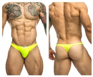 Clothing_Justin   Simon_Mens Underwear JUSTIN SIMON XSJ03 Classic Thongs Color Neon Green