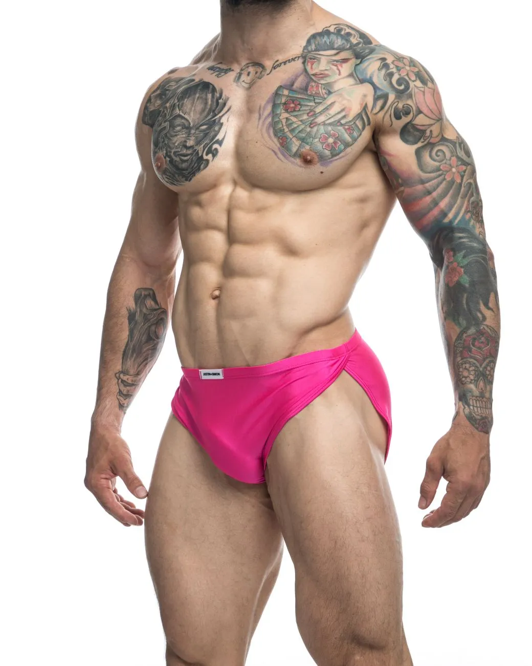 Clothing_Justin   Simon_Mens Underwear JUSTIN SIMON XSJ09 Running Shorts Color Hot Pink