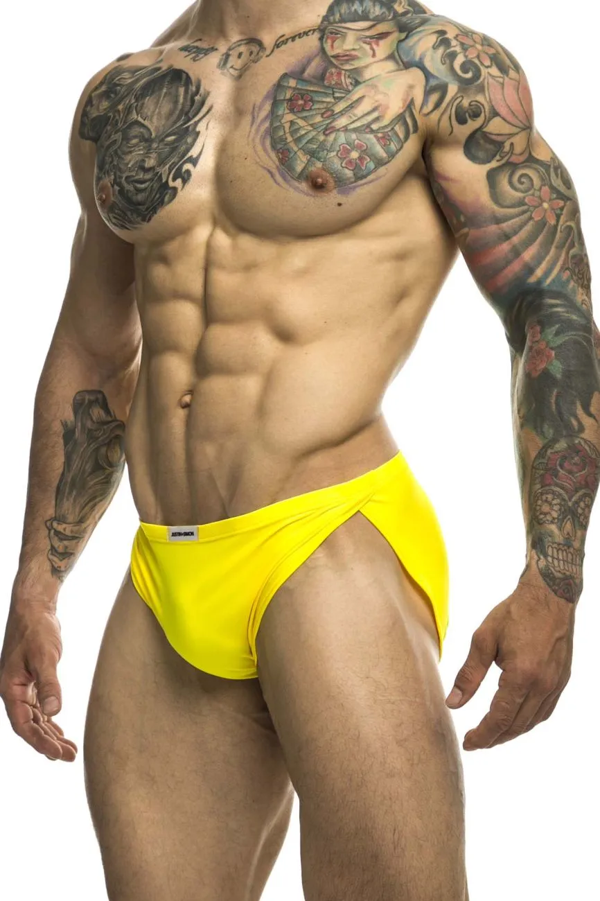 Clothing_Justin   Simon_Mens Underwear JUSTIN SIMON XSJ09 Running Shorts Color Yellow