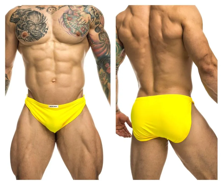 Clothing_Justin   Simon_Mens Underwear JUSTIN SIMON XSJ09 Running Shorts Color Yellow
