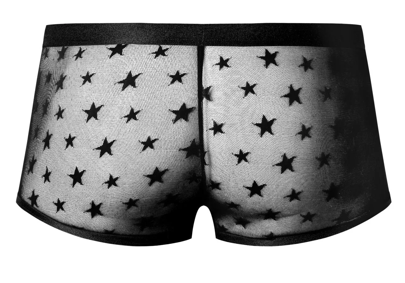 Clothing_Male Power_Mens Underwear Male Power 122-291 Love Star Short with Ring Color Black