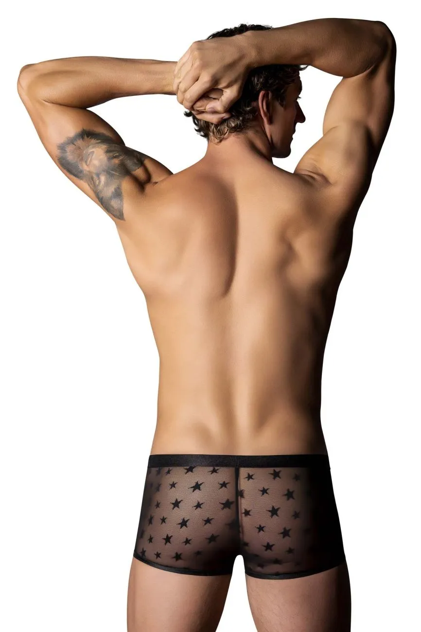 Clothing_Male Power_Mens Underwear Male Power 122-291 Love Star Short with Ring Color Black