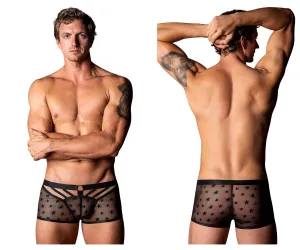 Clothing_Male Power_Mens Underwear Male Power 122-291 Love Star Short with Ring Color Black