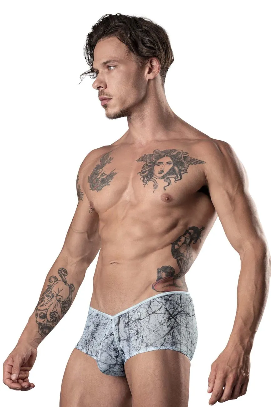Clothing_Male Power_Mens Underwear Male Power 130-290 Marble Mesh Micro Mini Short Color Light Blue