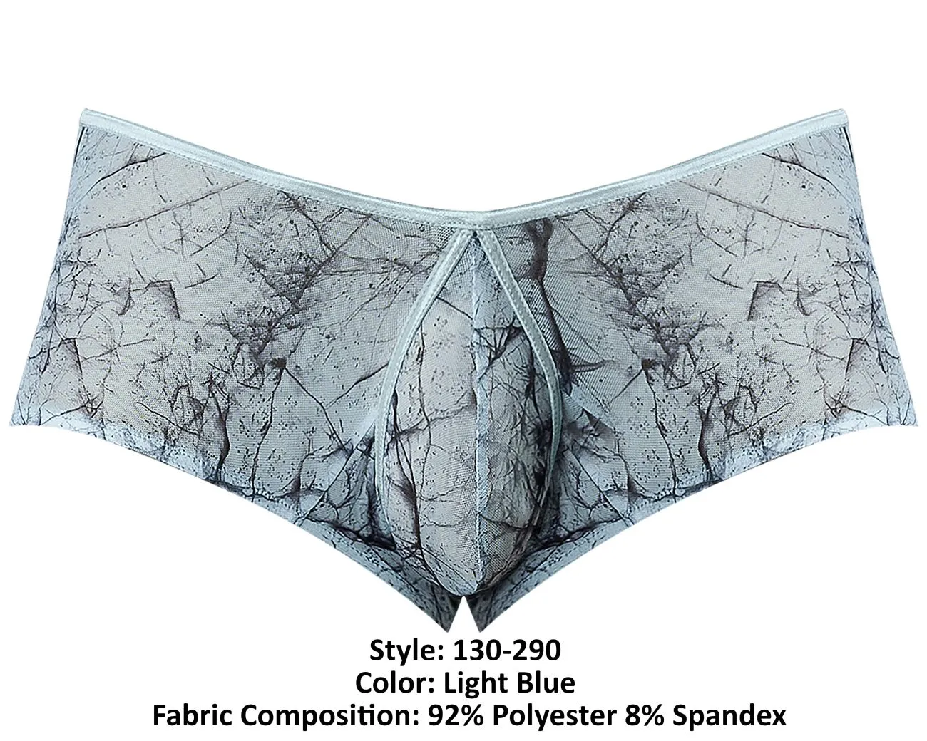 Clothing_Male Power_Mens Underwear Male Power 130-290 Marble Mesh Micro Mini Short Color Light Blue