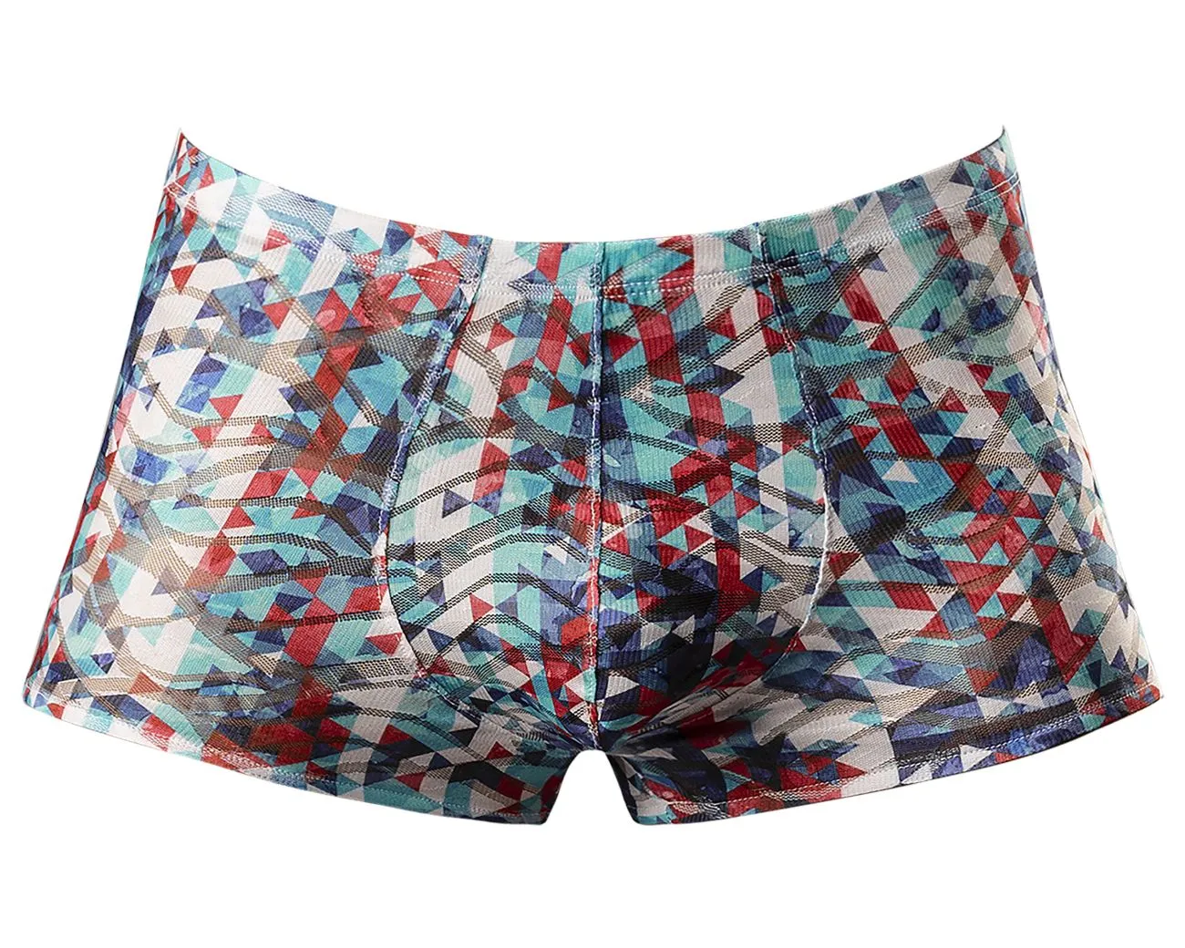 Clothing_Male Power_Mens Underwear Male Power 131-293 Your Lace Or Mine Pouch Short Color Red-White-Blue